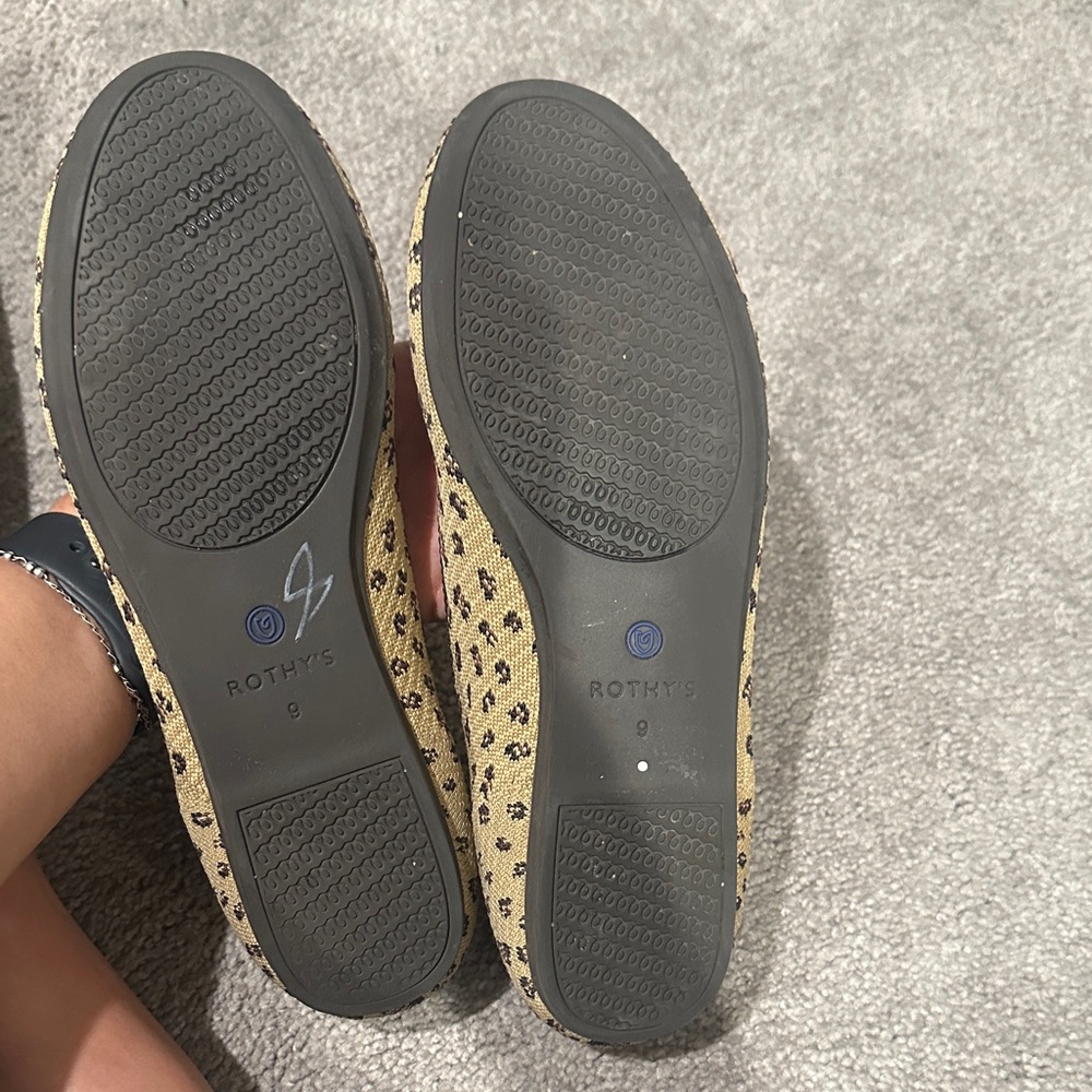 Rothy's Tan and Black Leopard Flats - Picture 3 of 3